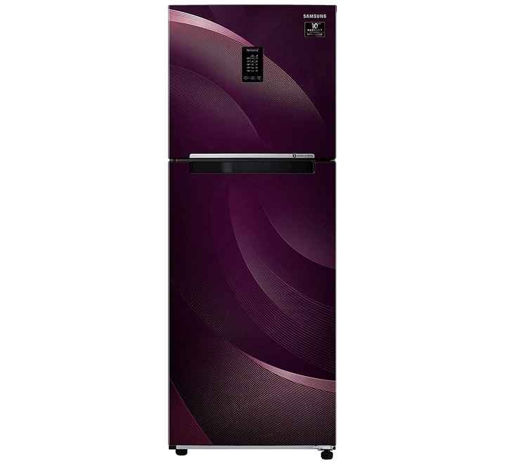 Samsung 314 L 2 Star Inverter Frost-Free Double Door Refrigerator (RT34T46324R/HL Rhythmic Twirl Red Convertible)